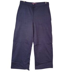 Gloria Vanderbilt Women Navy Cropped Ponte Pants With Tummy Control Panel Large